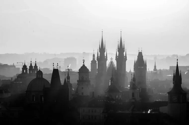 View over Prague and the Vltava river