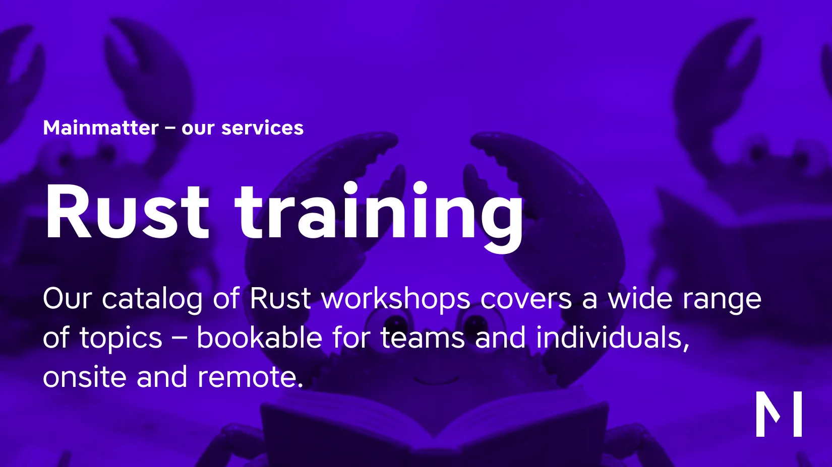 Rust training - Mainmatter